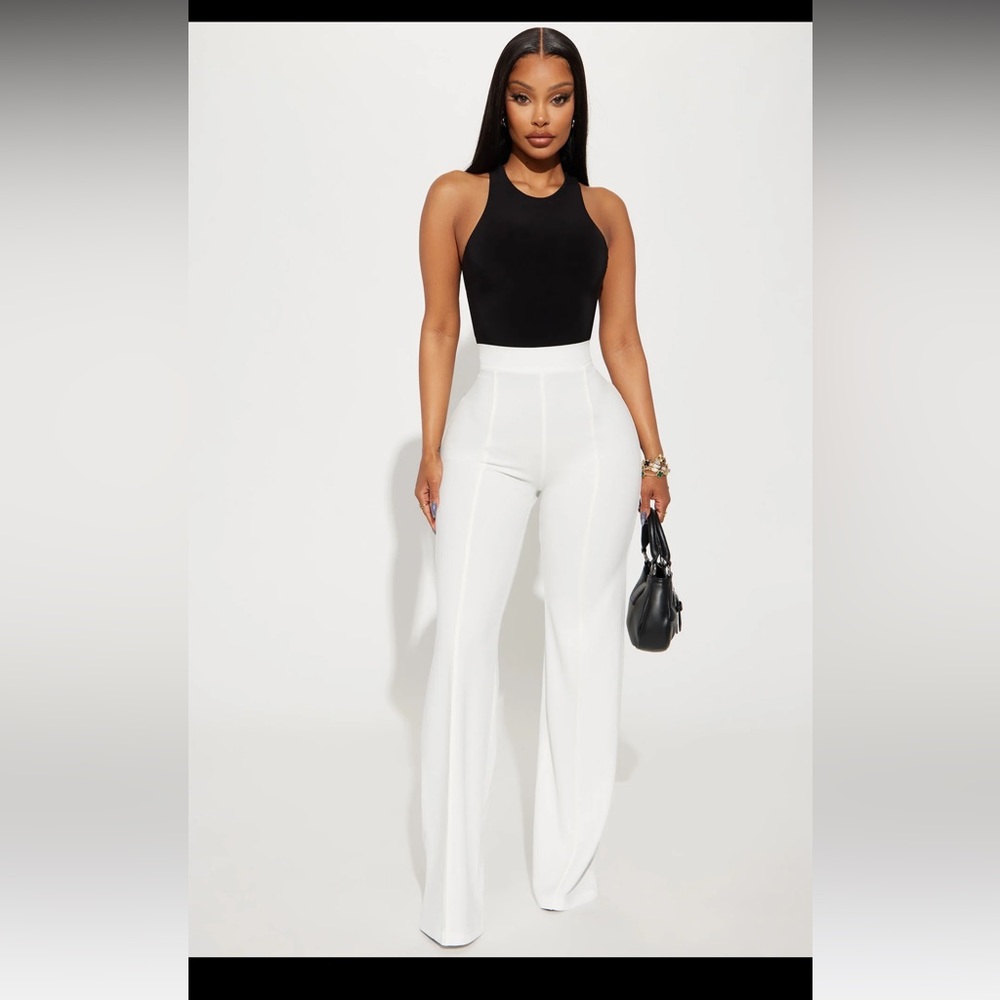 White Fashion Nova Dressy pants 2x